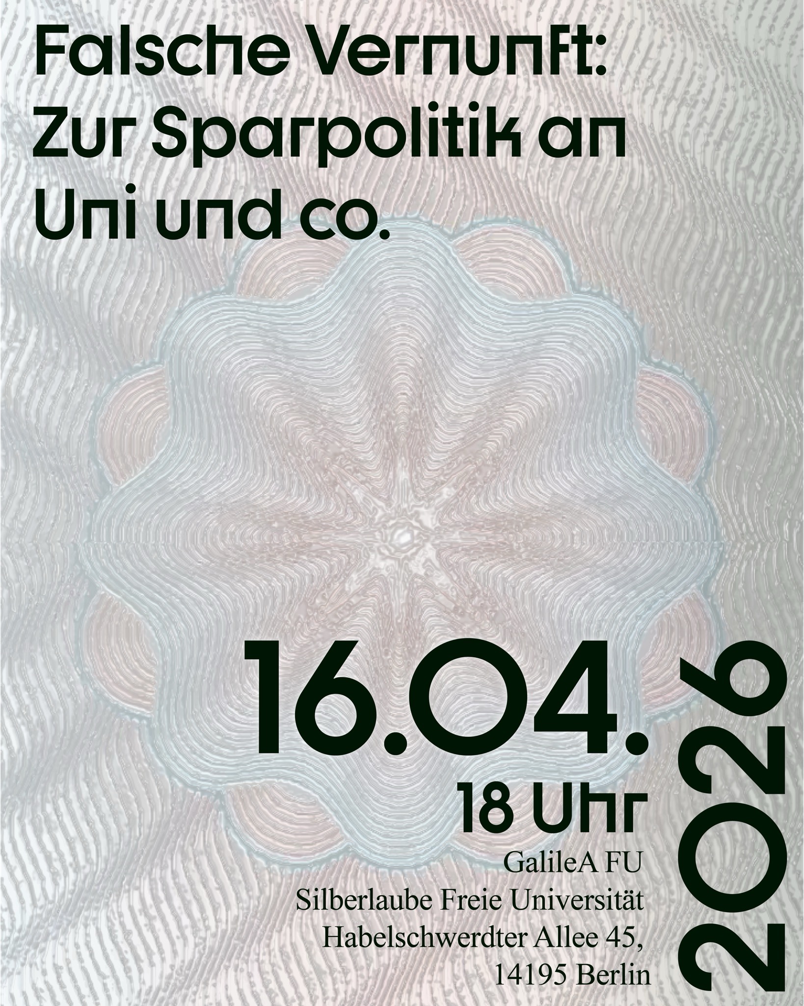 Plakat Austerität